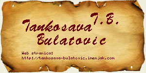 Tankosava Bulatović vizit kartica